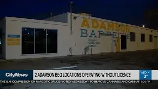 2 Adamson Barbecue locations operating without a licence