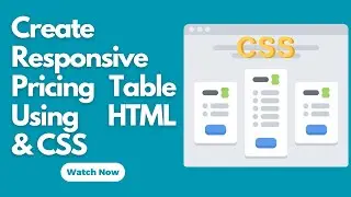 Responsive Pricing Table Using HTML & CSS | Modern Design with Hover Effects⭐