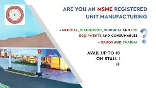 MSME refund of up to 80% - 100% of your Stall Cost @ Hospex 2022.