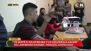 Bruno Marabel: 'Yo le maté a Julio Rojas y no voy a negar. Él me confesó que mató a mi familia'