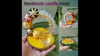 DIY Handmade Candle Stand or holder #veryeasycraft #viralvideo #diwalicandleholder