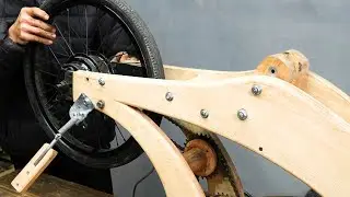 70 Year Old Grandpa Handcrafts Wooden Bicycle for Granddaughter