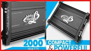 Lanzar Amplifier Car Audio, 2,000 Watt, 2 Channel, 2 Ohm, Bridgeable 4 Ohm, MOSFET, RCA Input, Bass