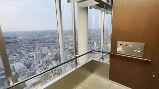 アイリンクタウン市川の展望台用シースルーエレベーター（日立製）