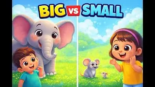 Opposites Song for Kids | Learn Big & Small, Fast & Slow | Fun Learning Song