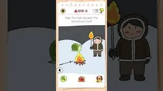 help the man space the venomous snail Brain test AS hard level 12 solved here  💪😀#gaming #VIRAL GAME