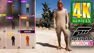 All Emotes, Names, Clothes, Charakter Editor | Forza Horizon 5 | Series X 4K Quality Mode