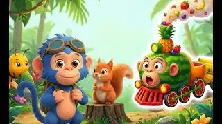 Monkey & Friends Take the FASTEST Fruit Train in the Magical Forest