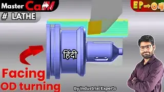 Mastercam Lathe facing OD Turning Roughing and finishing in detail by #magicianofcnc EO-04