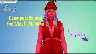 Krampusella and the Mask Dilemma, a #Sims4 #SparkdChallenge #CreatureCreation tale. #HappyHalloween
