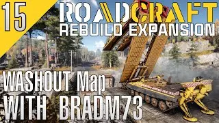 ROADCRAFT REBUILD DLC: Washout Map - Ep15: Repair Shop, Lots of Roads, Pipe Factory!!