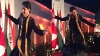 Justin Trudeau has been caught on camera dancing the bhangra at a private dinner in New Delhi