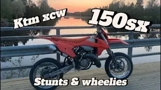 KTM XCW (150sx) stunts & wheelie