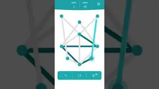 1LINE one-stroke puzzle game. Level 2. Stage 46. 2-46.