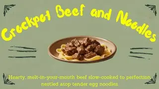 Easy Crock Pot Beef and Noodles Recipe | Slow Cooker Dinner Ideas! #beefandnoodle #crockpot #cooking