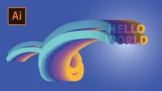 3D Typography Blend Text Effect in Adobe Illustrator I Using Blend Tool #3D typography #blend tool