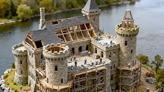 Miniature Construction Meets History: Building Boldt Castle (1900) 🏰