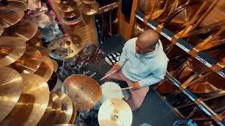 PdP Artist Dante&rsquo; Pope&rsquo;s PDP Kraken Piccolo Snare unboxing at Chuck Levins in Washington, DC