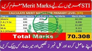 How to check sti merit formula| sti merit marks calculator| school teacher interns merit formula 