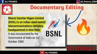 BSNL Documentry Editing Kaise Kare | BSNL Video Editing | Kinemaster Tutorial