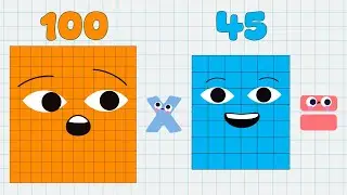 Numberblocks | Таблица умножения на сорок пять | УМНОЖЕНИЕ ГИГАНТСКИХ ЧИСЕЛ | Math Skill Big Numbers