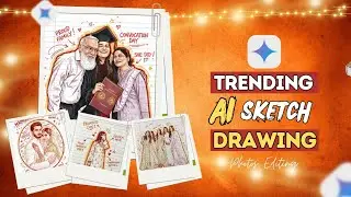 AI Sketch Drawing Photo Editing Prompt | 100% Free | Google Gemini Trending Photo Editing #ai 