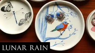 Trying to Paint Lunar Rain Ceramic Art With Miso the Cat
