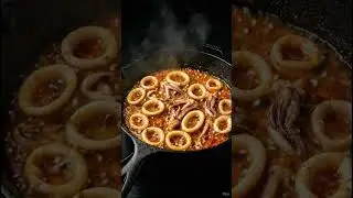 Juicy Squid ASMR | Spicy Saucy Sizzling Eating Sounds