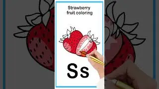 How to Draw strawberry Step by Step || Easy strawberry  fruit  coloring page I #fruitcolor #kids