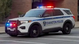 Evanston Fire Department Ambulance 21 and Evanston Police Department Car 66 Responding