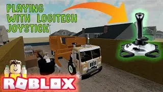 Roblox Garbage Truck game, Gameplay playing with Logitech  Pro Gaming Joystick to pick up trash