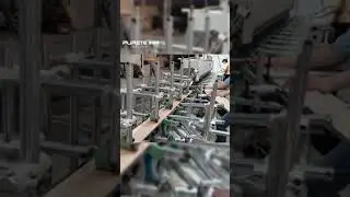 Corner pressed line profile wrapping line equipment woodwoking machine #woodworking #wrapping