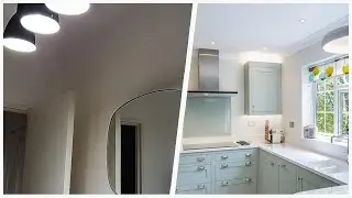 75 White Floor Kitchen With Turquoise Cabinets Design Ideas You'll Love 🟡