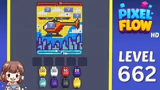 Pixel Flow Level 662 Solution Walkthrough