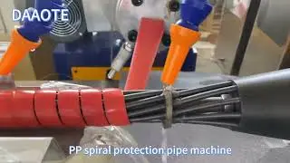 PP PE Polypropylene Polyethylene material used spiral wrap cable protection pipe making machine