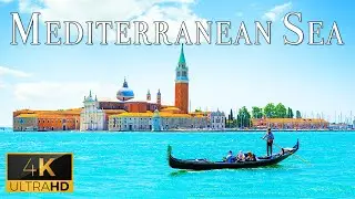 FLYING OVER MEDITERRANEAN (4K UHD) - Piano Music Along With Beautiful Nature Film To Relax Lately
