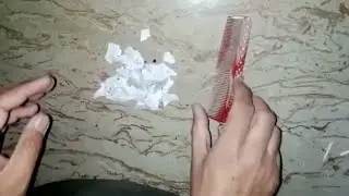 Comb Vs Paper Experiment | How to Attract Paper To A Plastic Comb With Using Static Electricity