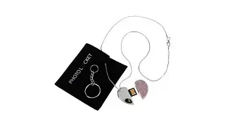PhotoLocket 16GB USB Photo Storage Slim Crystal Heart