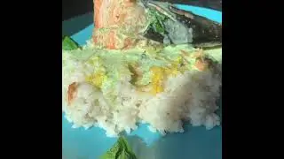 Salmon with mint sauce