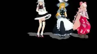 MMD Touhou dancing to Poker Face