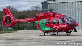 Wales Air Ambulance coming into land (4K).