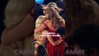 Taylor Swift reacts to Sabrina Carpenter winning her first Grammy ❤️ #sabrinacarpenter #taylorswift