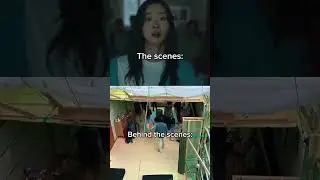 The scenes vs Behind the scenes 💀🌊 | The great flood #thegreatflood #kimdami #kdrama #edit #shorts
