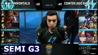 CLG vs Immortals | Game 3 Semi Finals S7 NA LCS Summer 2017 Play-Offs | CLG vs IMT G3 SF