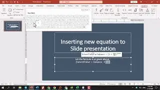 Inserting new custom equation Microsoft power point presentation