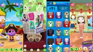 My Talking Tom 2 vs My Talking Ben vs Talking Tom Cake Jump vs My Talking Angela 2 Gameplay 