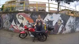 Female Motorcycle Rider travels through South America