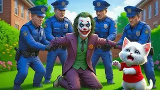 😱 OMG! ⚡ Joker Man Enters Kitten's House But the Police Catch Him!