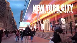 NEW YORK CITY, one week after New Year's [4K] 34th Street hustle and bustle in the new year Jan,2026