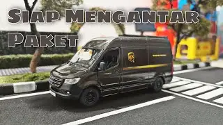 UNBOXING AND REVIEW KINSMART MERCEDES BENZ SPRINTER UPS EDITION